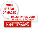 Void Calibration Labels