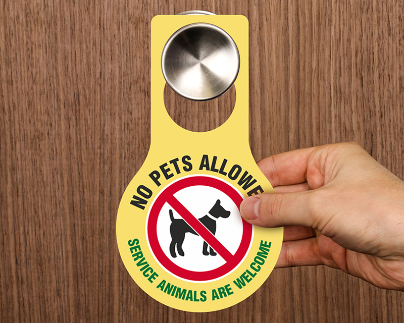 No Pets Allowed Door Hangers
