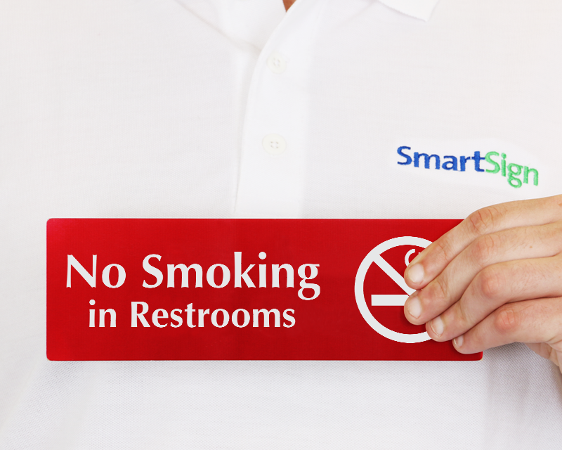 No Smoking in Bathroom Signs and Labels