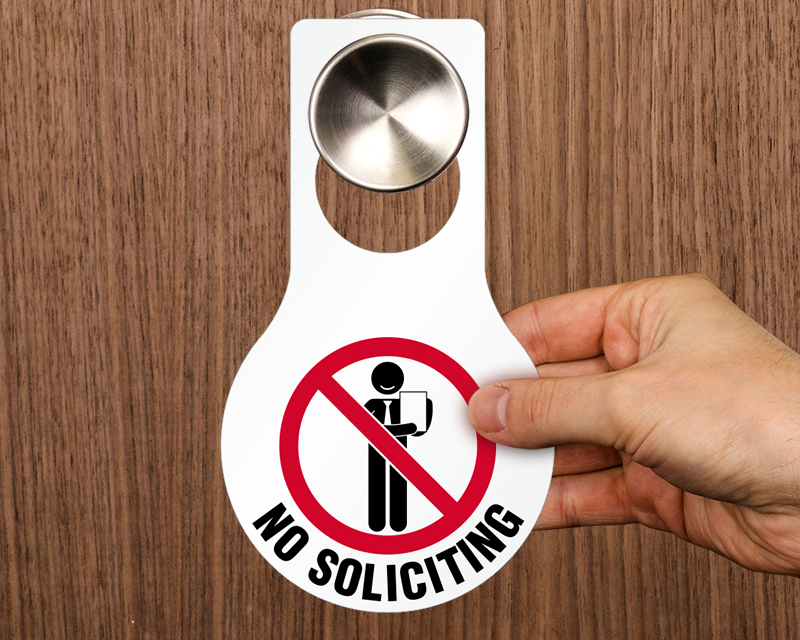 Security Door Hangers No Soliciting Door Hangers