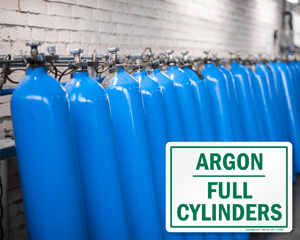 Argon Full Cylinders Sign