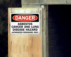 Asbestos Danger Sign