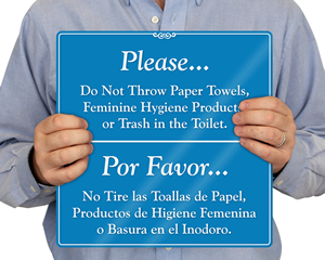 Bathroom Hygiene Signs | Restroom Hygiene Signs