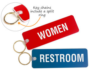 Key Tags: Jumbo Plastic w/Split Metal Key Ring
