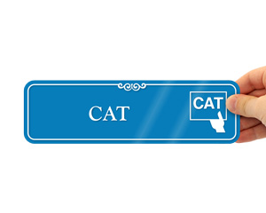 Designer Cat Door Sign