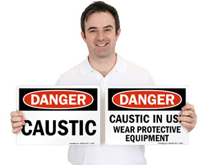 Caustic Solution Signs