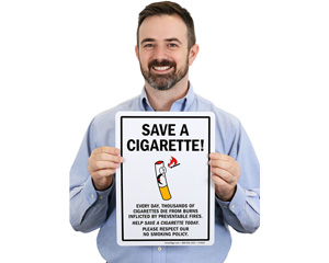 Cigarette Butt Signs | Cigarette Butt Disposal Signs