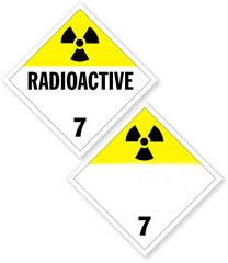 Class 7 Radioactive Placards 