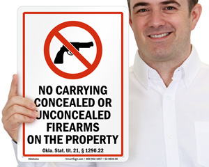 Firearm Concealed Sign