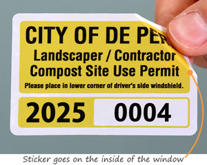 Contractor parking permit sticker