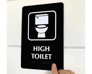 Engraved Toilet Door Sign 'Toilet'