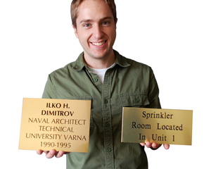 Custom Engraved Brass Signs