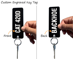 Engraved Keyring - Personalised Unisex Key Tag, Key Ring, Key Chain