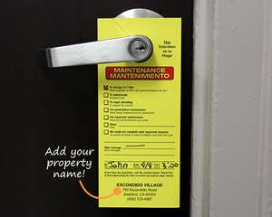 Maintenance Door Hangers Add Your Name Or In Stock Designs