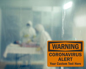 Custm Medical Safety Warning Sign