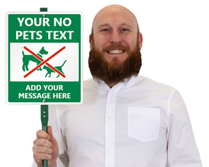 Custom No Pet Lawn Sign
