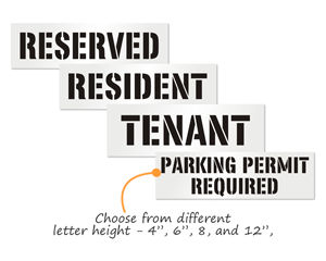 Different letter hieght stencils