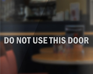 Do Not Use This Door Decal