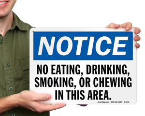 Notice Health Hazard Sign