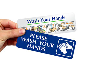 Friendly Reminder Hand Wash Method - Wall Sign