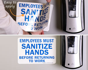 Sanitize Hands Before Returning To Work