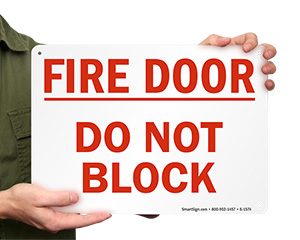 Fire Door Do Not Block Signs