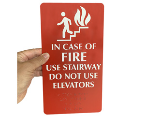 Buy In Case of Fire Pull Alarm Braille Sign & Get 20% Off