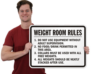 Fitness Rules Sign