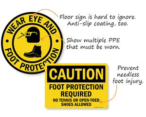 Foot Protection Signs