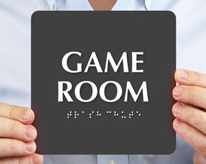 TactileTouch Game Room Signs