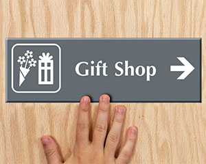 Gift Shop Directional Sign