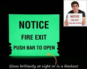 Glow in the dark sign