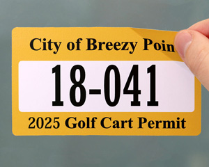 Golf cart permit