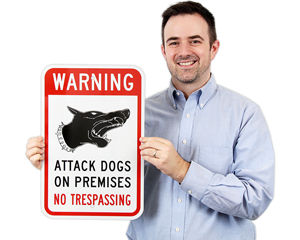 Warning Attack Dogs Signs