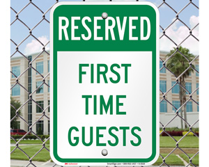 Reserved Guest Parking Sign