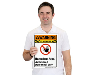 Hazardous Area Warning Sign