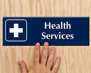 Health Services Engraved Sign