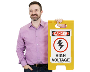 High Voltage Floor Sign