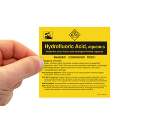 Hydrofluoric Acid Labels