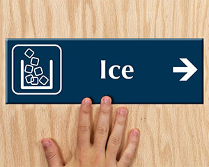 Ice Directional Door Sign