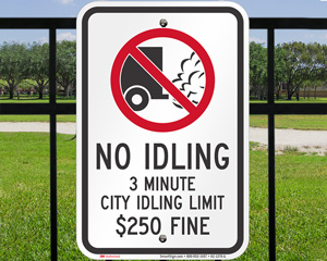 No Idling Illinois Sign