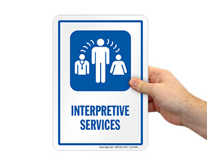 Interpretive Services Door Sign