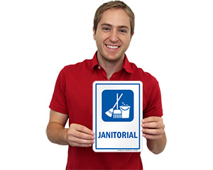 Designer Janitorial Door Sign