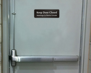 Keep Door Closed Sign