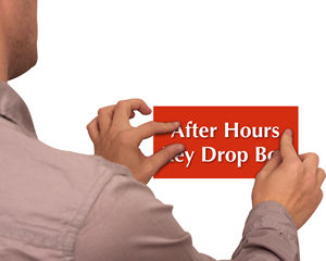 After Hours Key Drop Sign