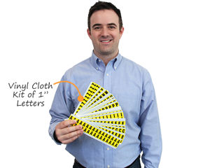 Kit of letters made from durable vinyl