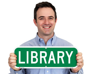 Library Door Sign