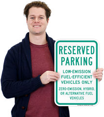 Low Emission Vehicle Parking Signs