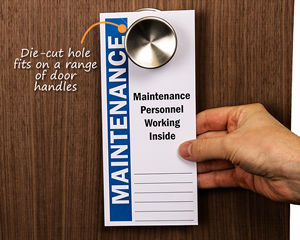 Maintenance Door Hangers - Add Your Name or In-Stock Designs