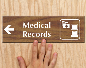 Medical Record Directional Sign